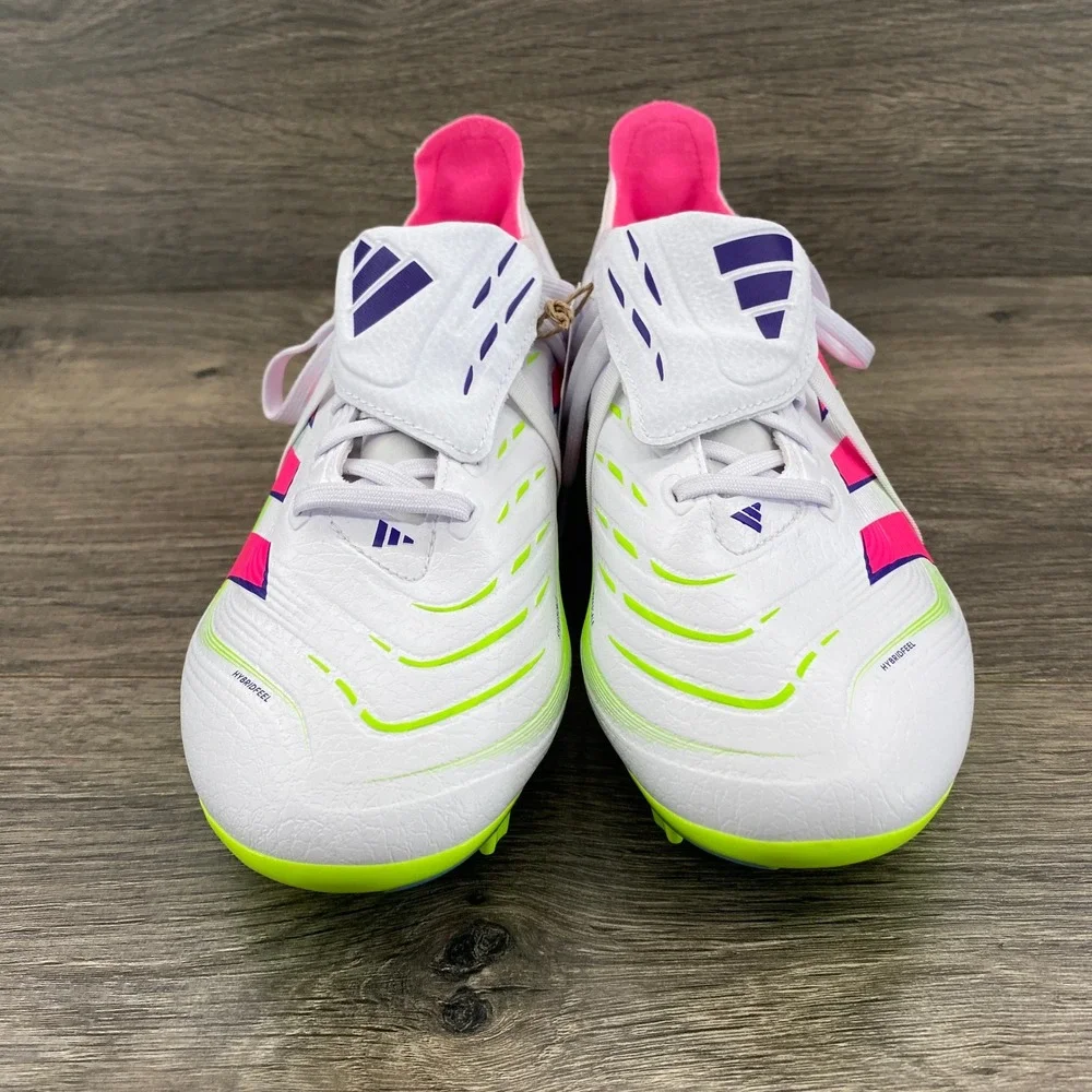 Adidas Predator League FT Soccer Cleats Mens 10 White Pink ID1320 FG Boots